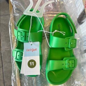 Cat & Jack Kids Green Sandals